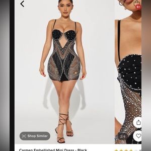 Black rhinestone dress